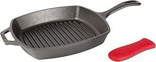 Lodge 10.5-Inch Square Cast Iron Grill Pan