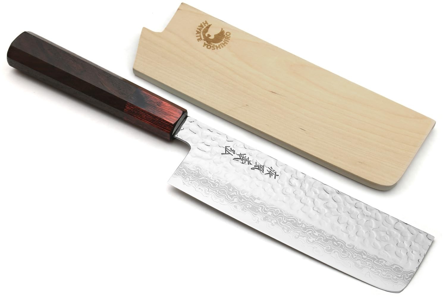 Yoshihiro VG10 Hammered Damascus Nakiri 165mm